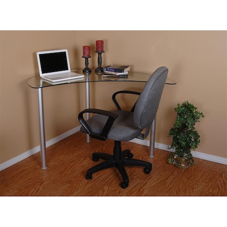 Doba-Bnt 30.5 x 48.5 x 21 in. Tier One Designs Clear Glass Corner Computer Desk SA2148452